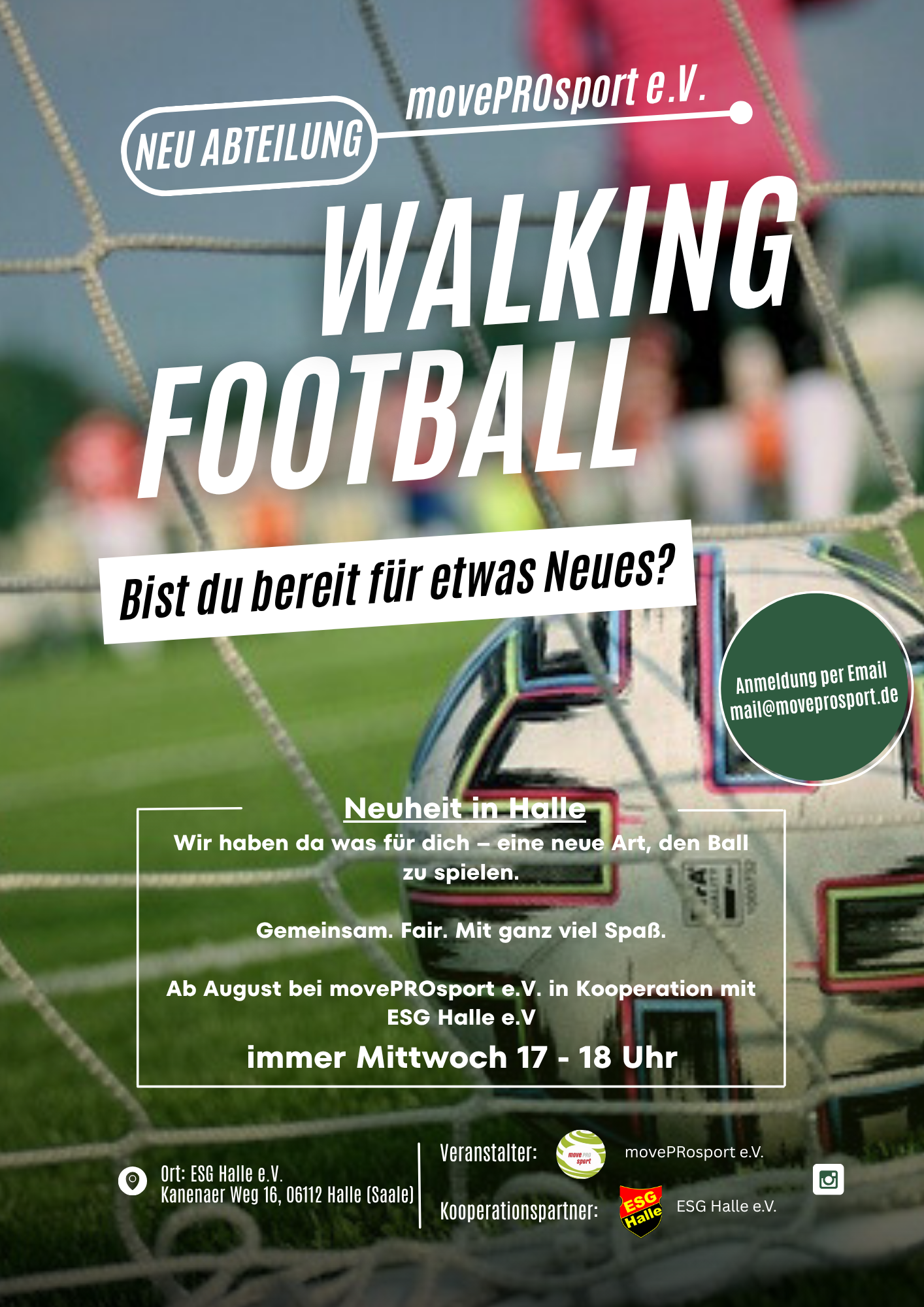 Neu ab August: WALKING FOOTBALL – Fußball. Anders. Und richtig gut! ⚽🚶♂️