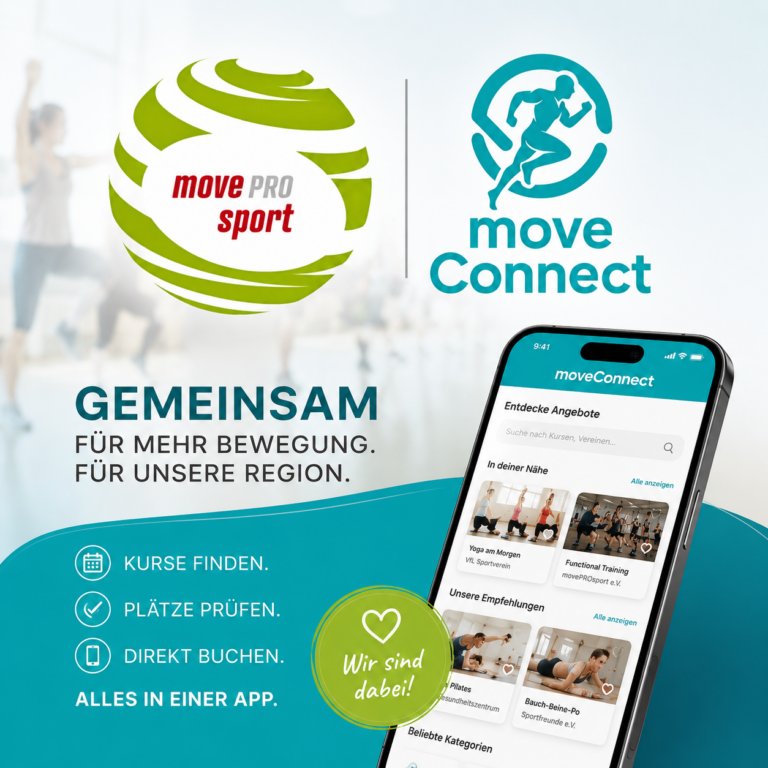 📲 movePROsport e.V. jetzt direkt über die moveConnect App buchbar!